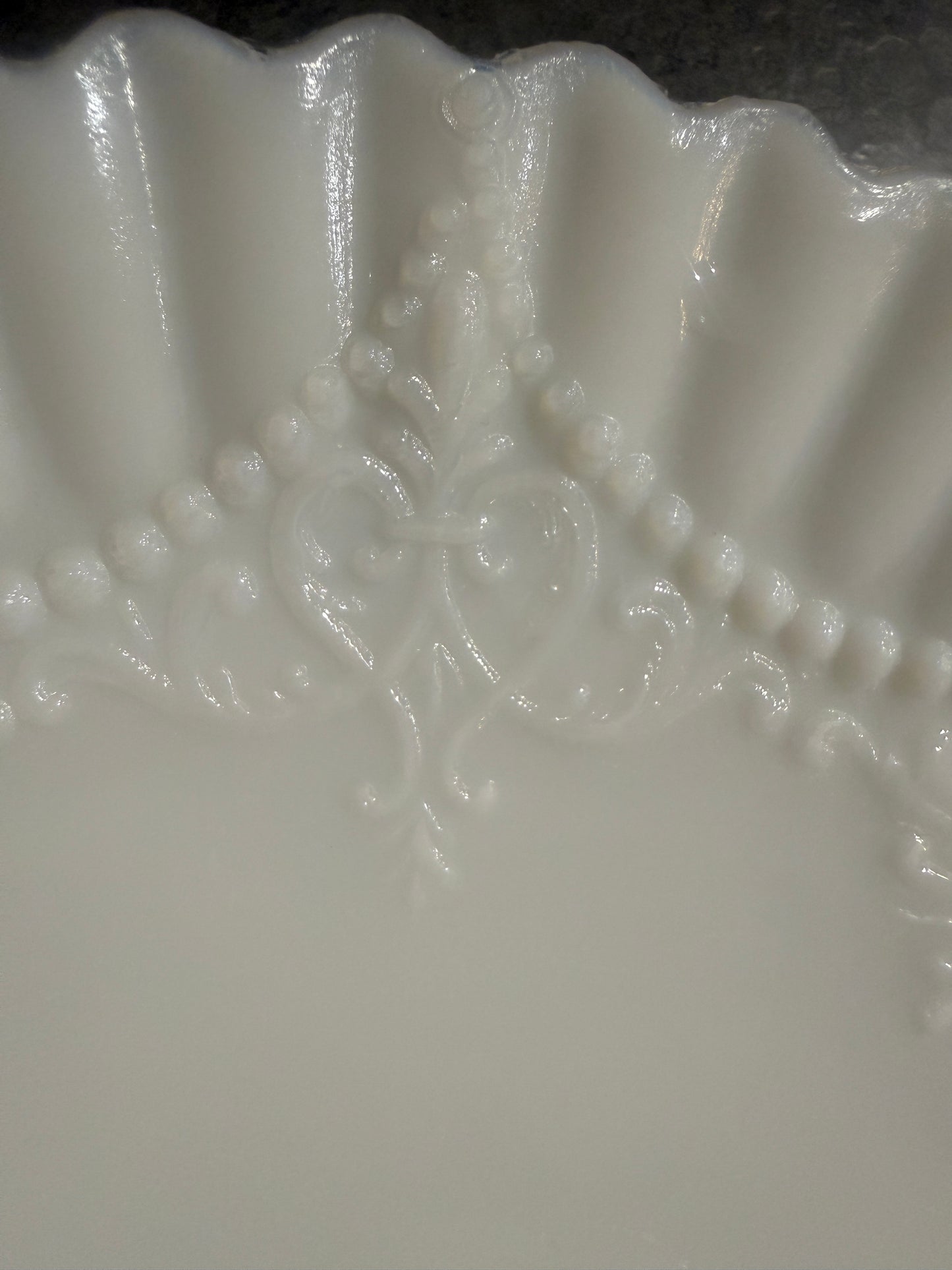 Vintage Fenton Milk Glass Plate