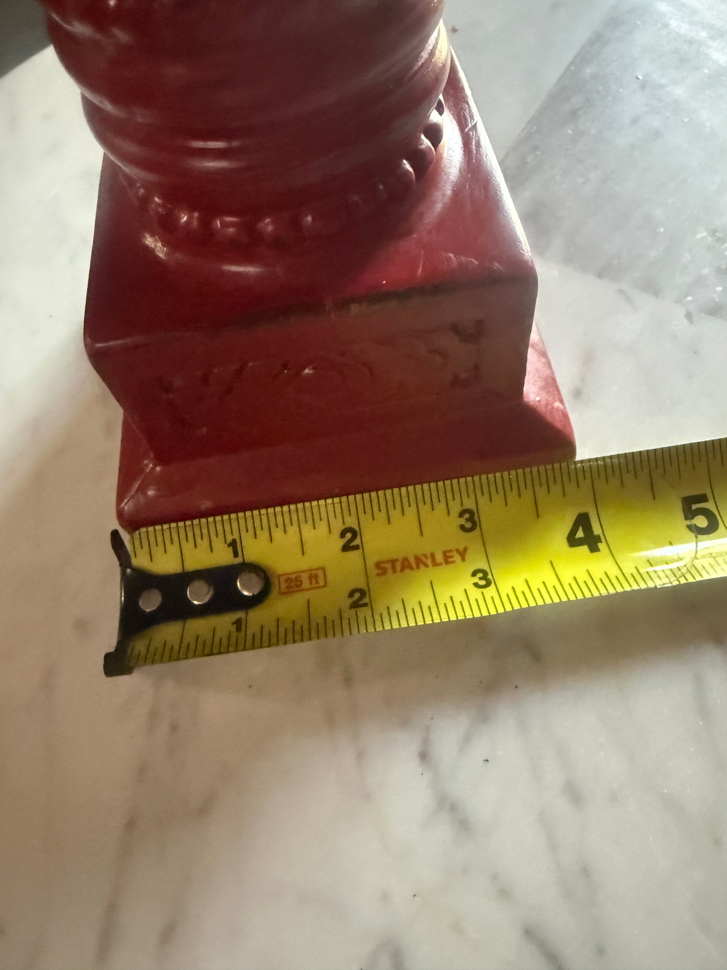 Red Wooden Candle Stick