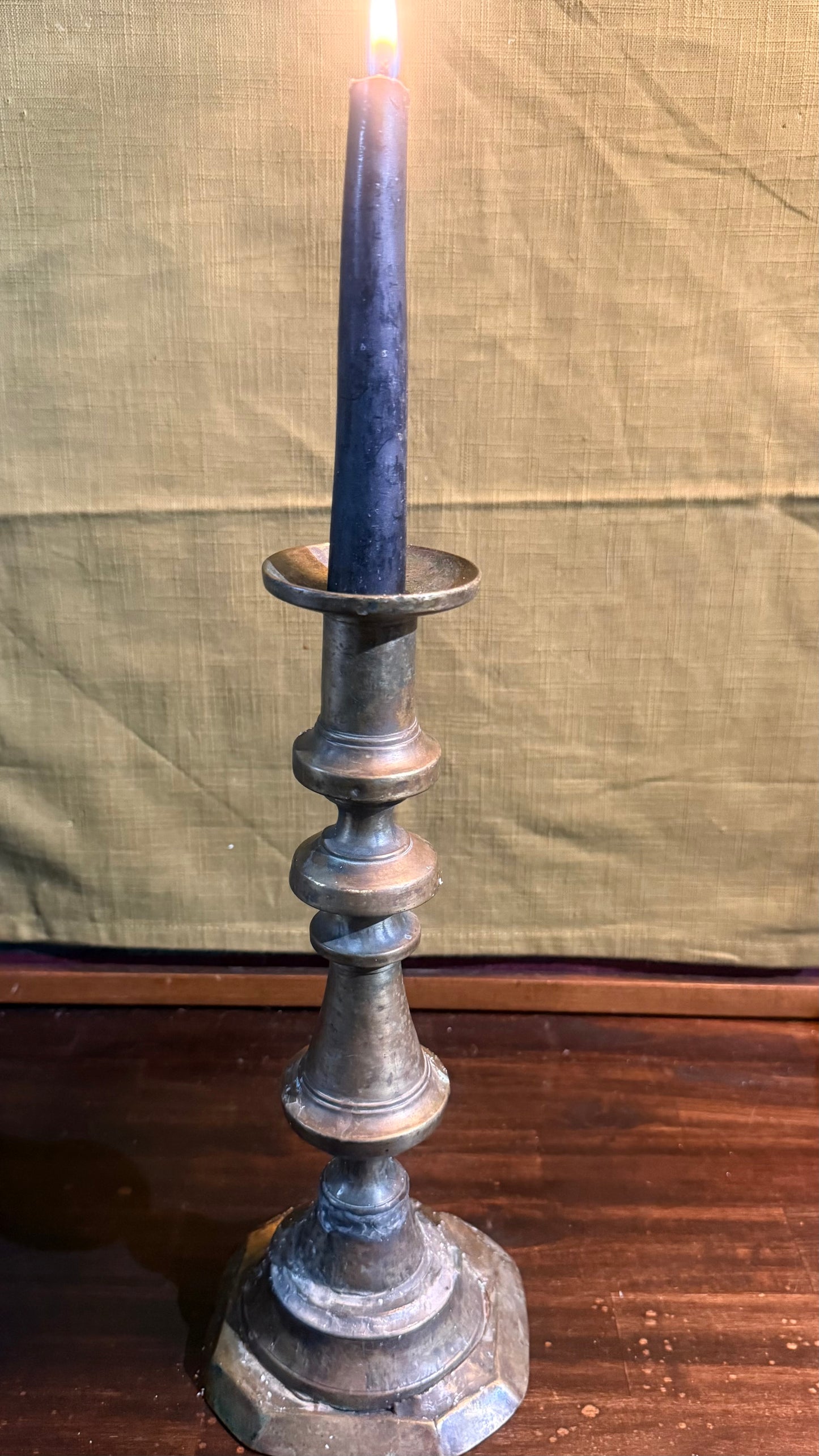English Brass Candlestick