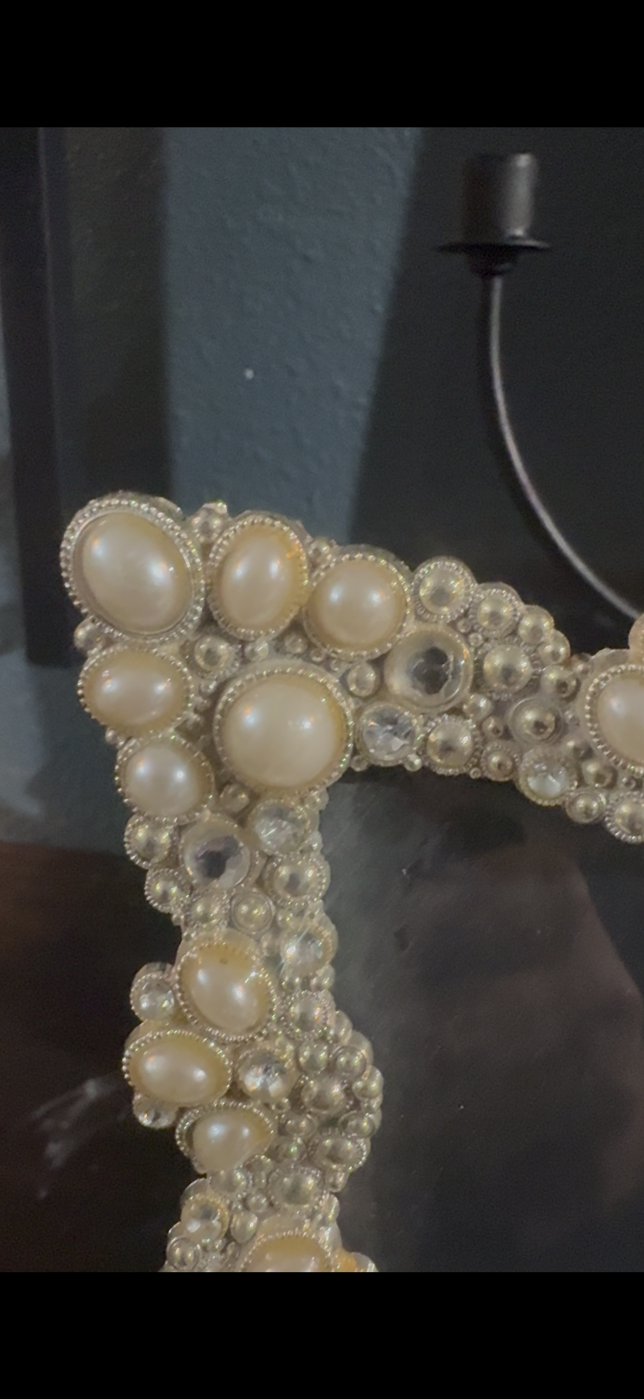 Pearl and Diamond Embellished Frame