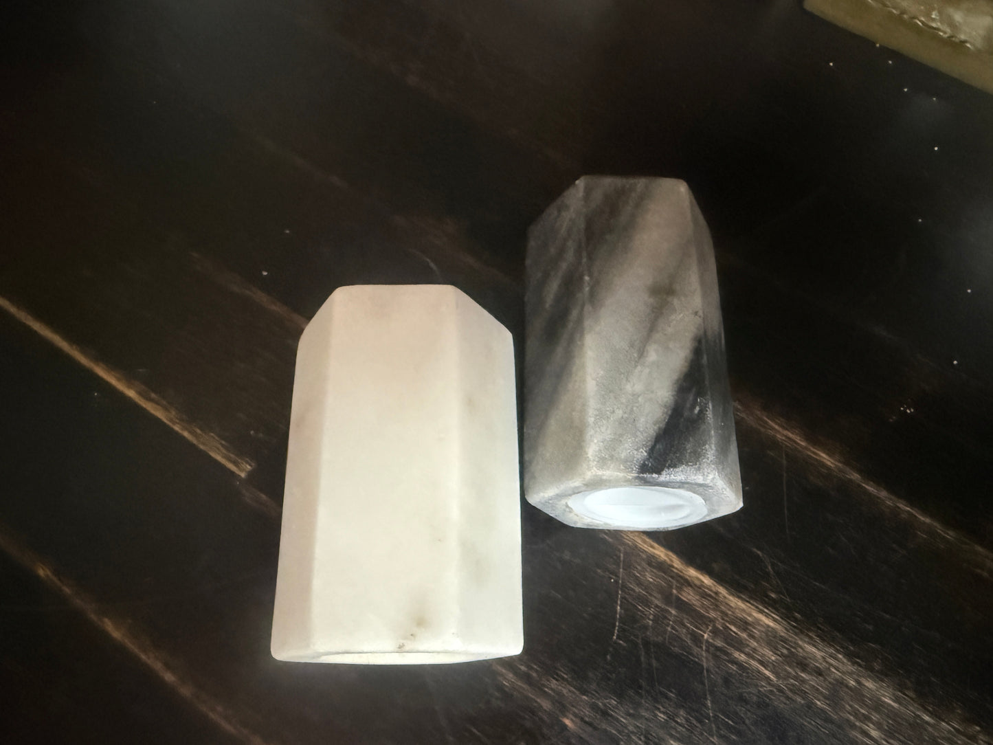 Black & White Marble Salt & Pepper Shakers