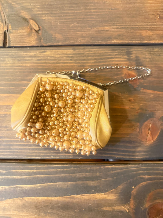 Gold Pearl Evening Clutch