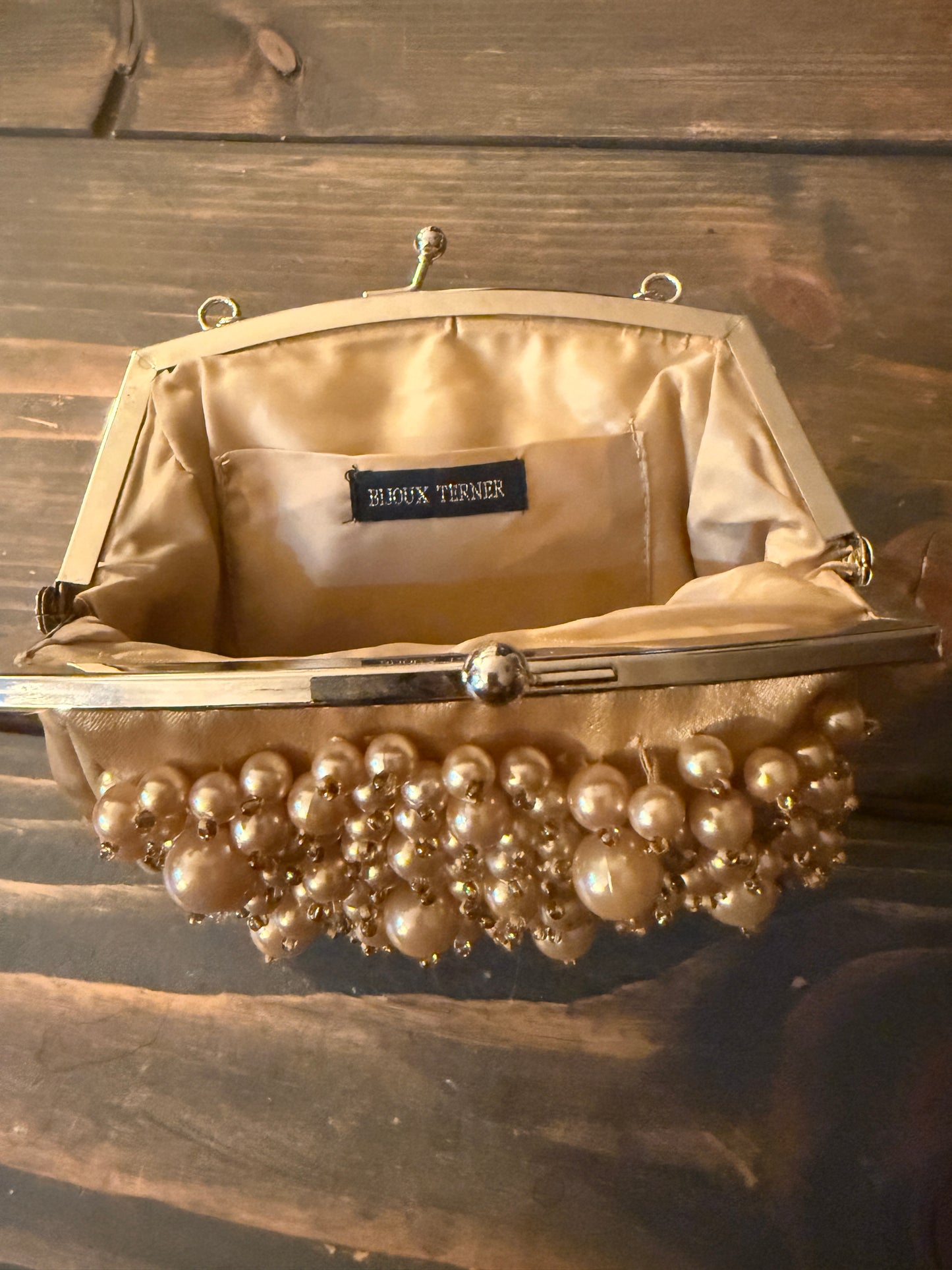 Gold Pearl Evening Clutch