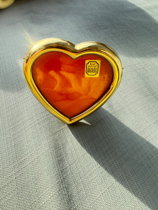 Heart Shaped Brass Frame