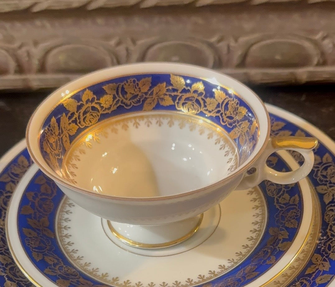 Cobalt blue and Gold Teacup