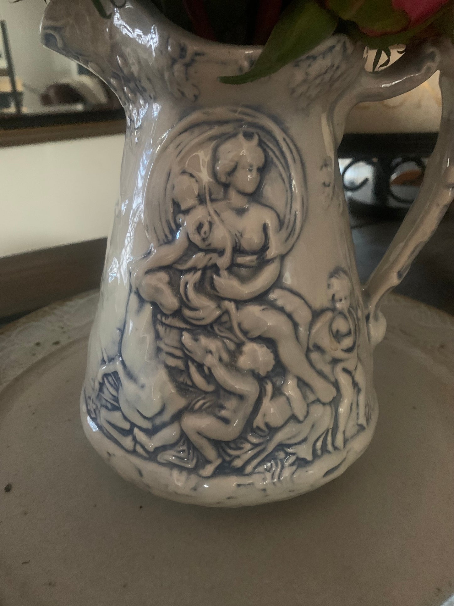 Goddess with Cherubs Water Pitcher