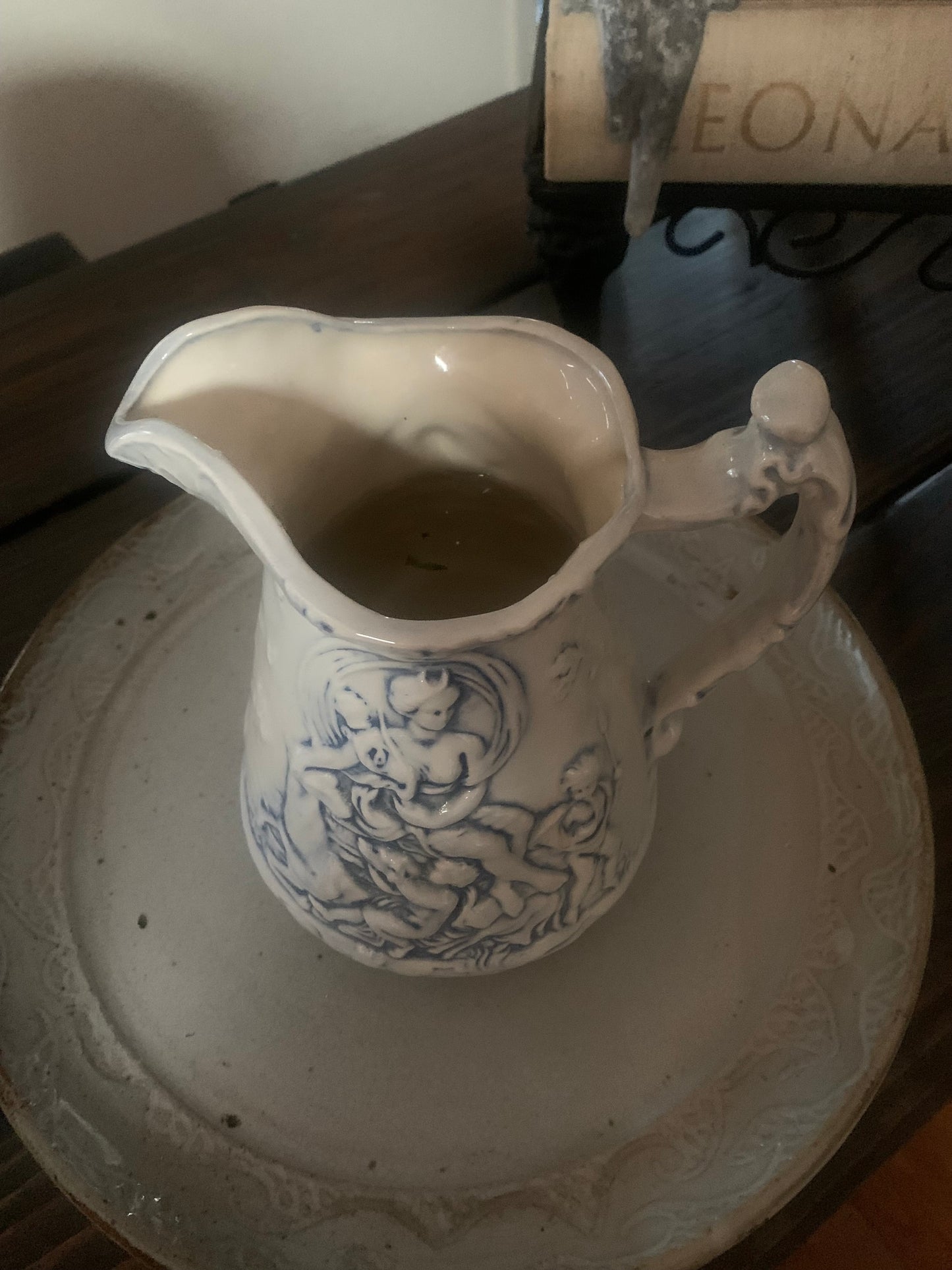 Goddess with Cherubs Water Pitcher
