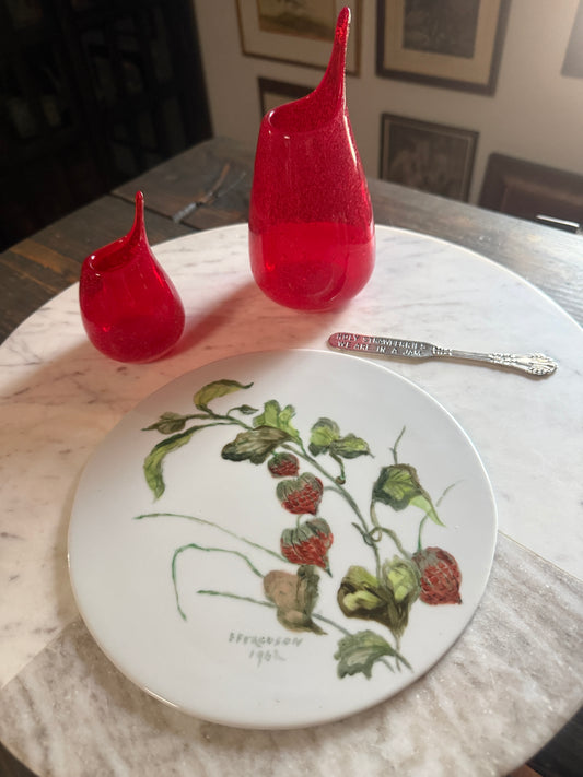 Hand Blown Red Art Glass