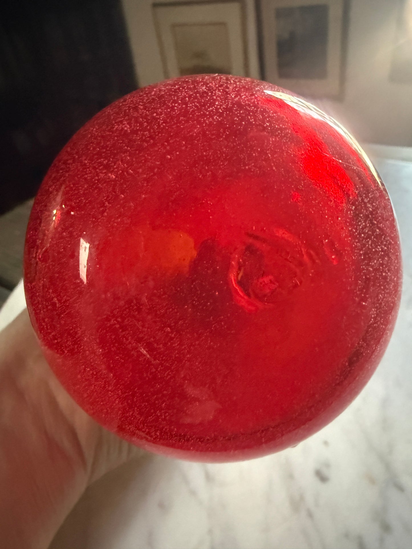 Hand Blown Red Art Glass