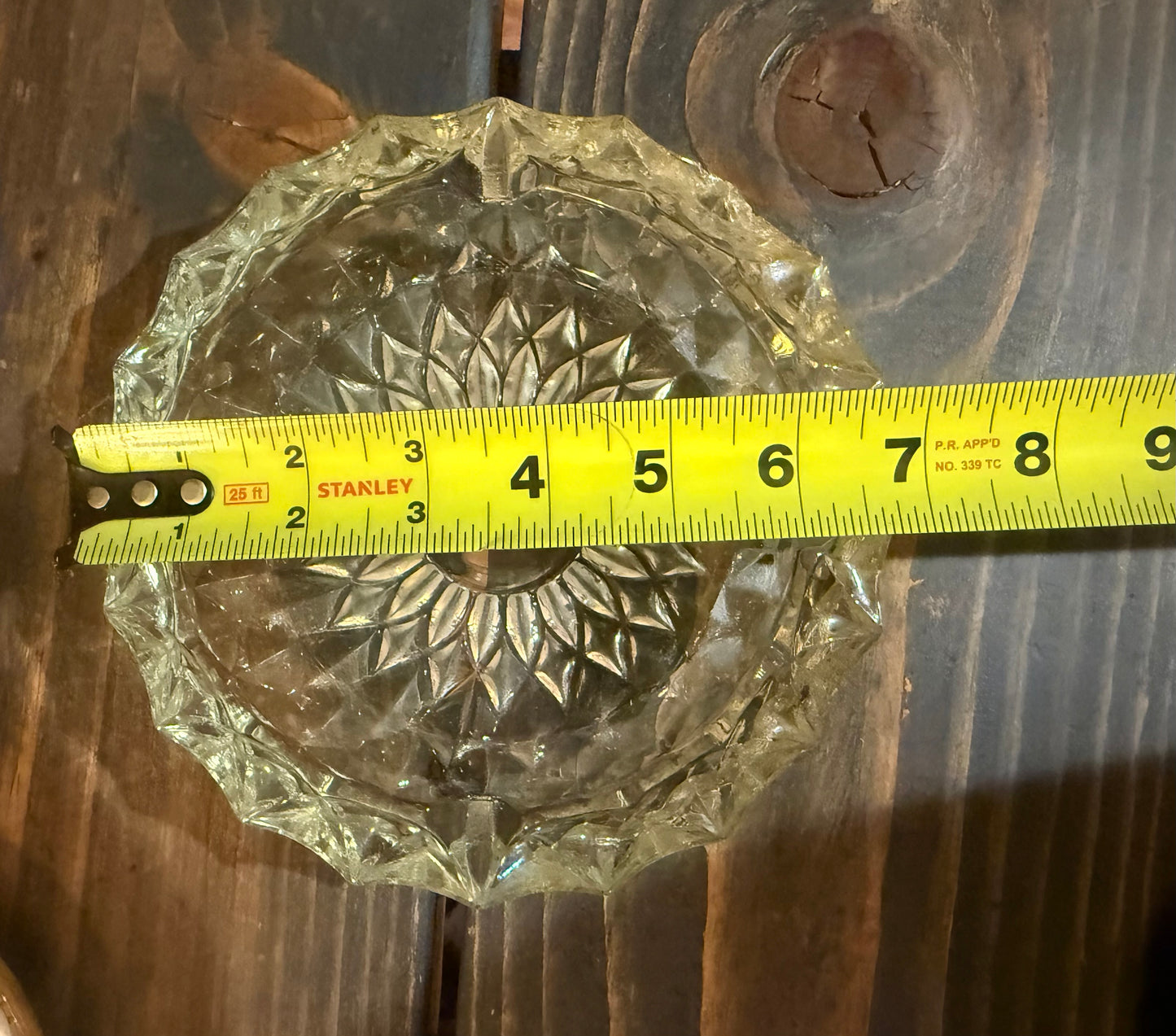 Mid Century Crystal Ashtray