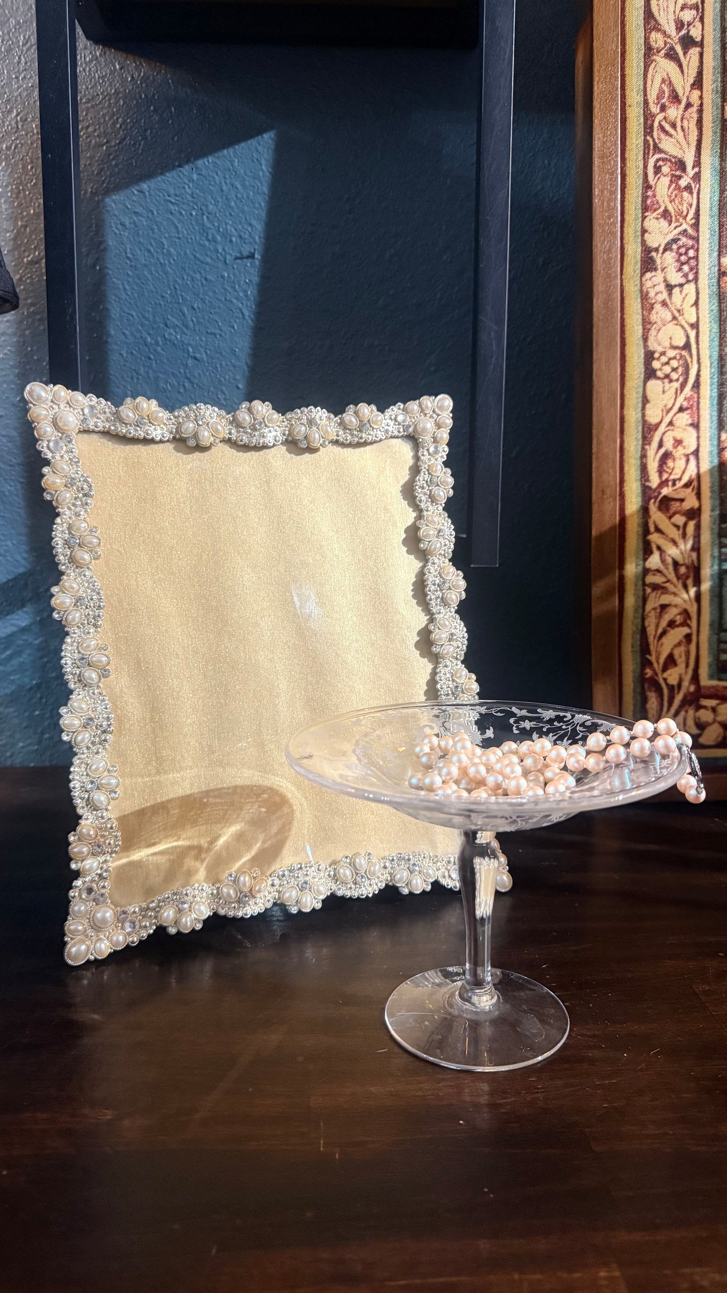 Pearl and Diamond Embellished Frame