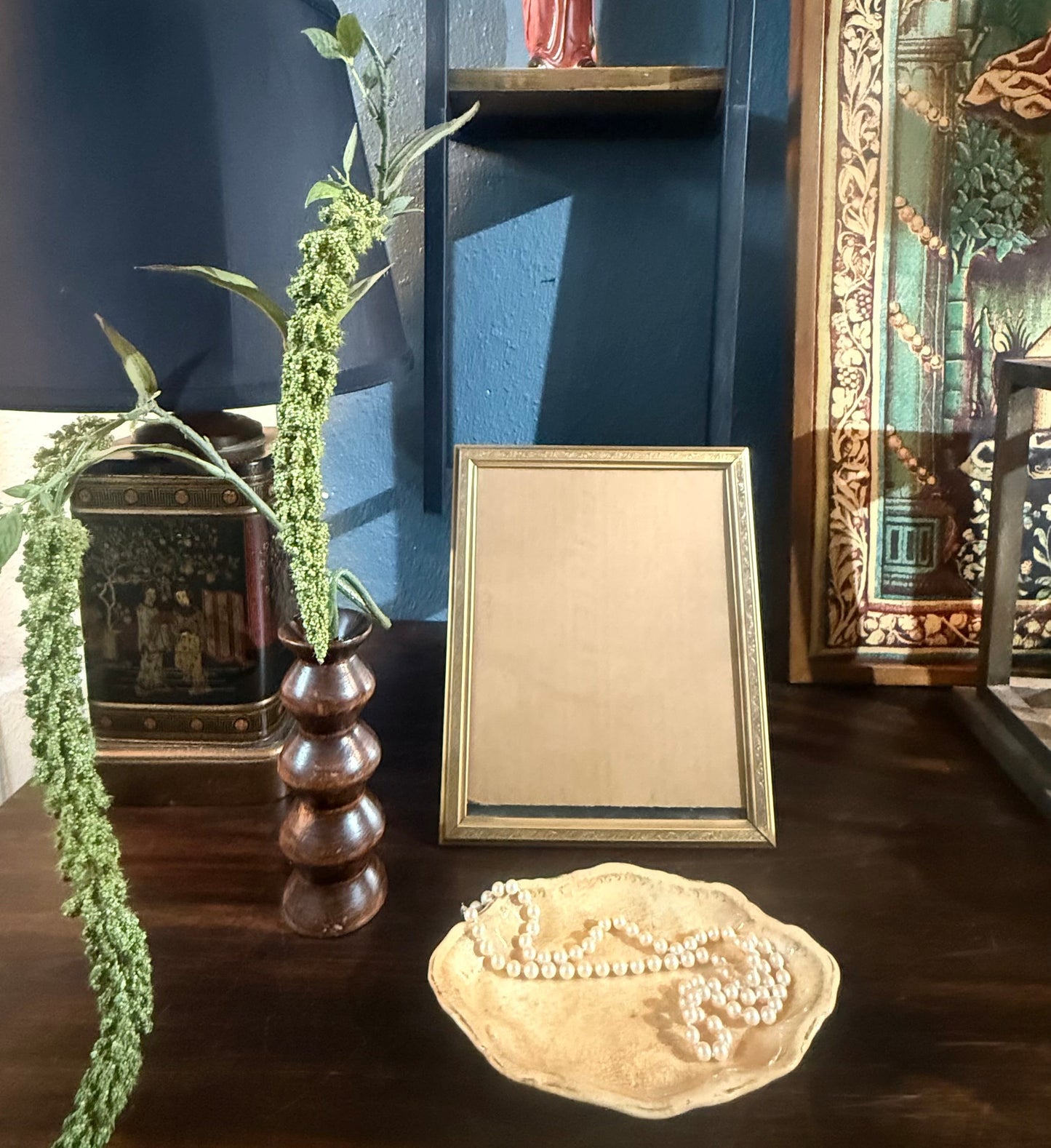 Hand Carved Mago Wood Taper Candlestick