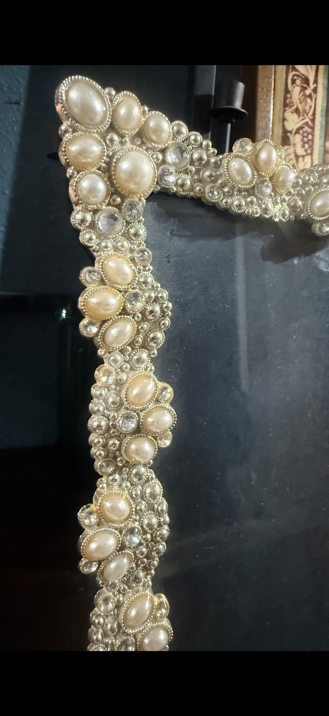 Pearl and Diamond Embellished Frame