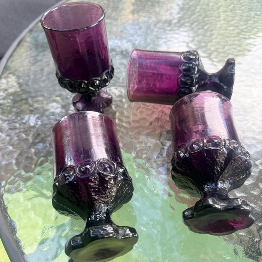 Vintage Amethyst Goblets
