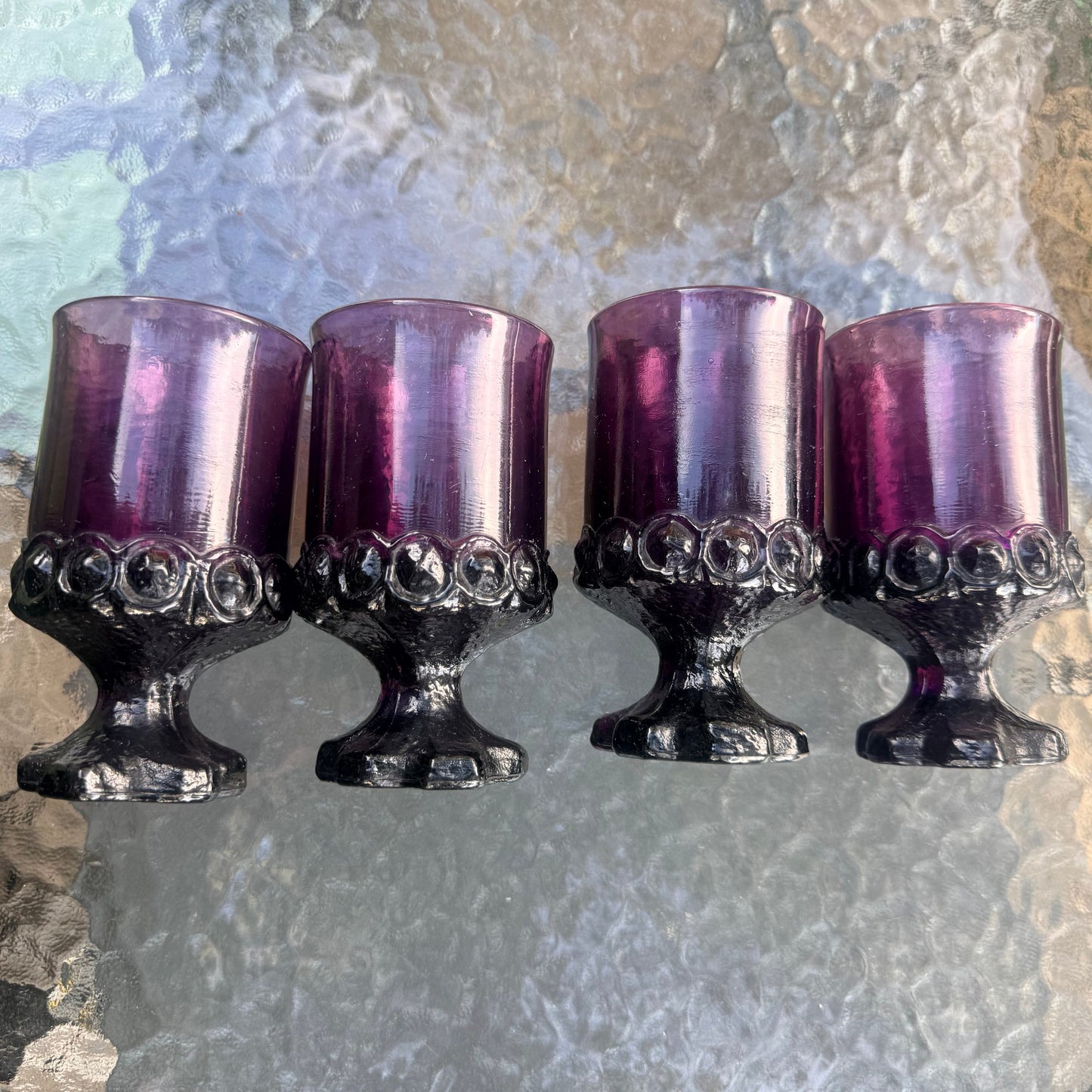Vintage Amethyst Goblets