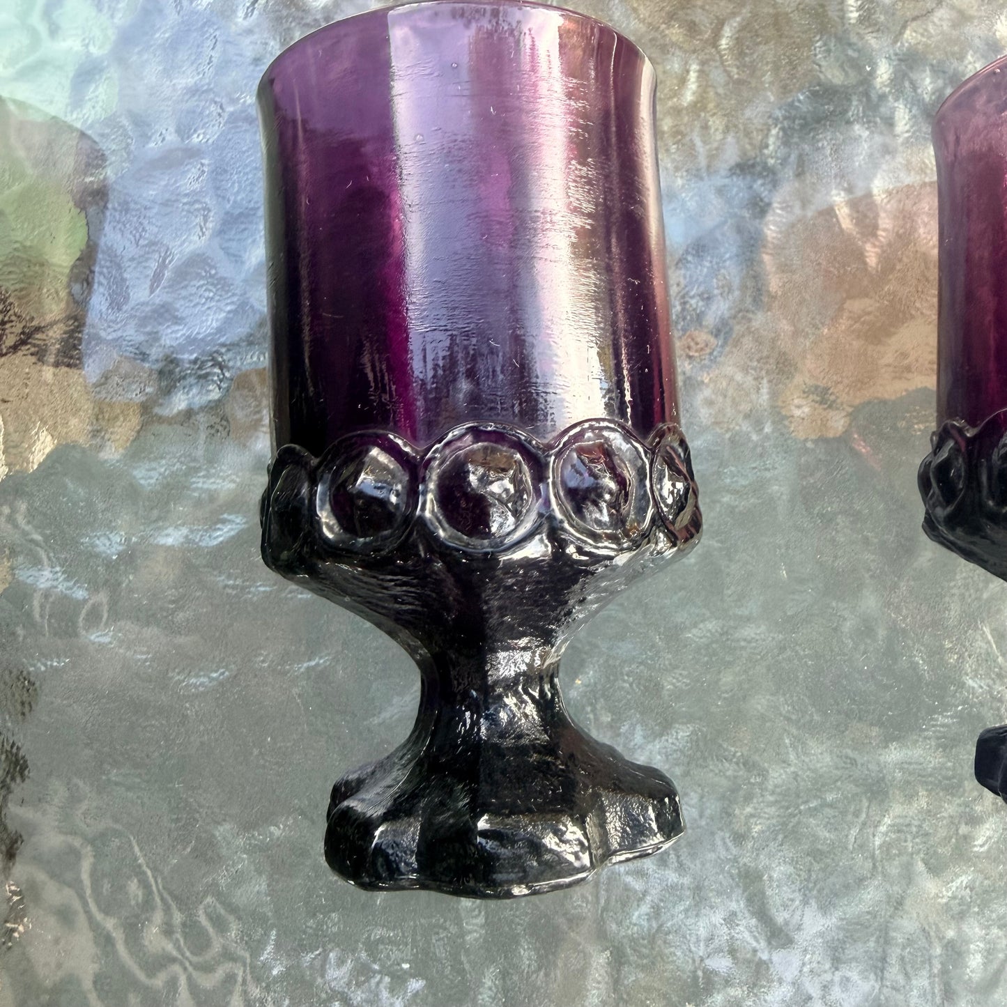 Vintage Amethyst Goblets