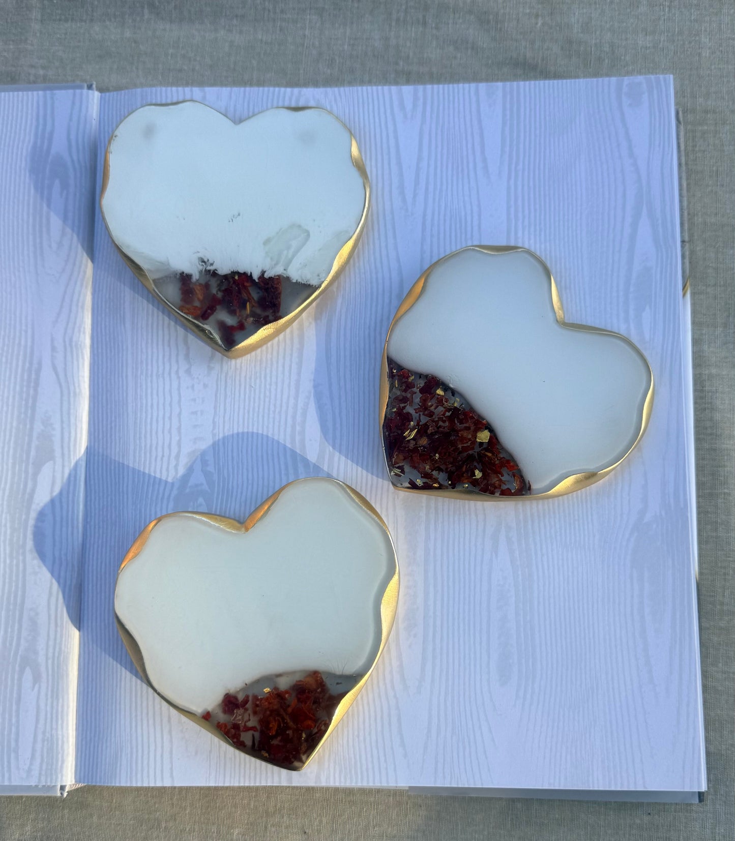 Heart Shape Resin Coasters