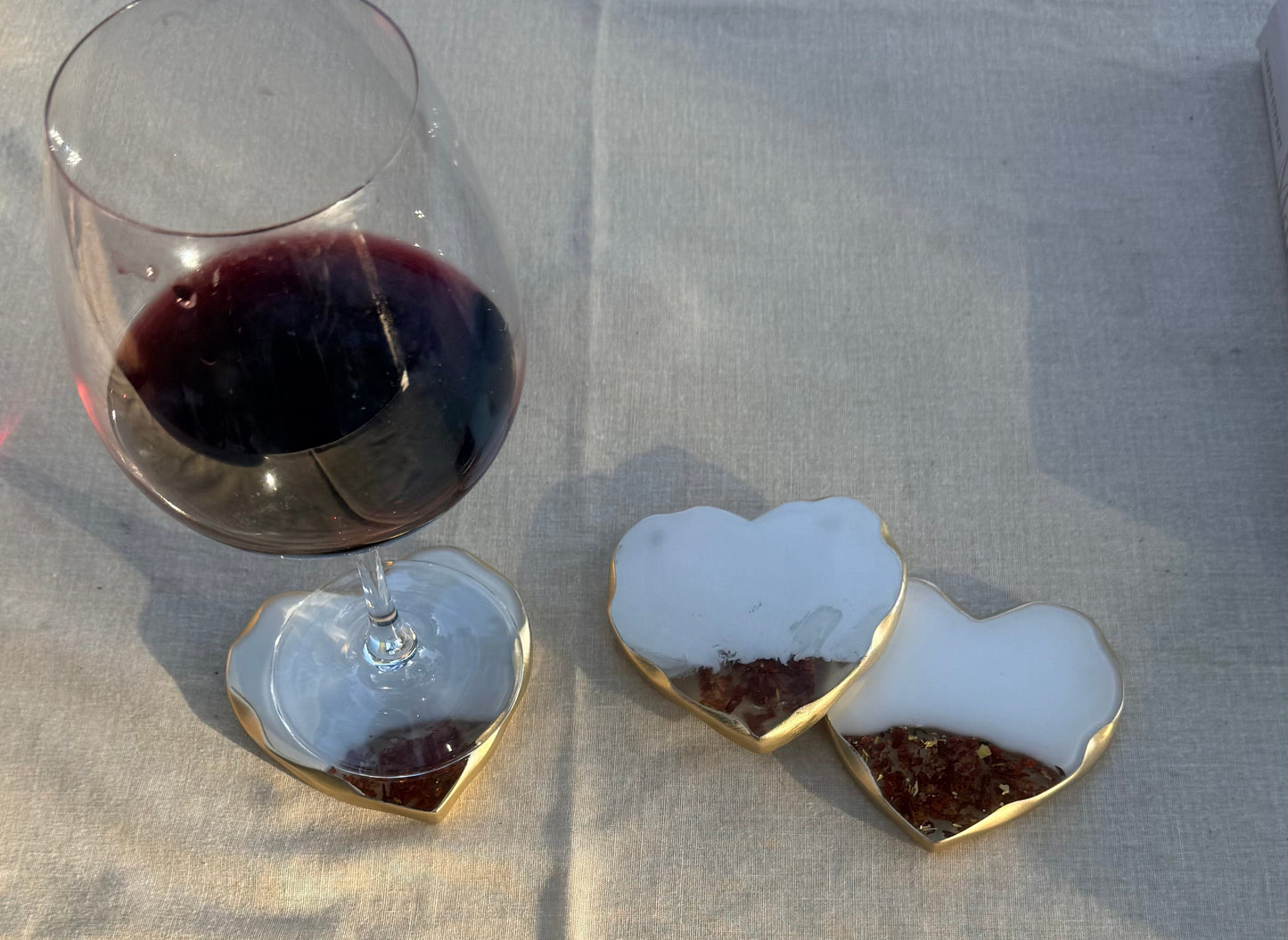 Heart Shape Resin Coasters