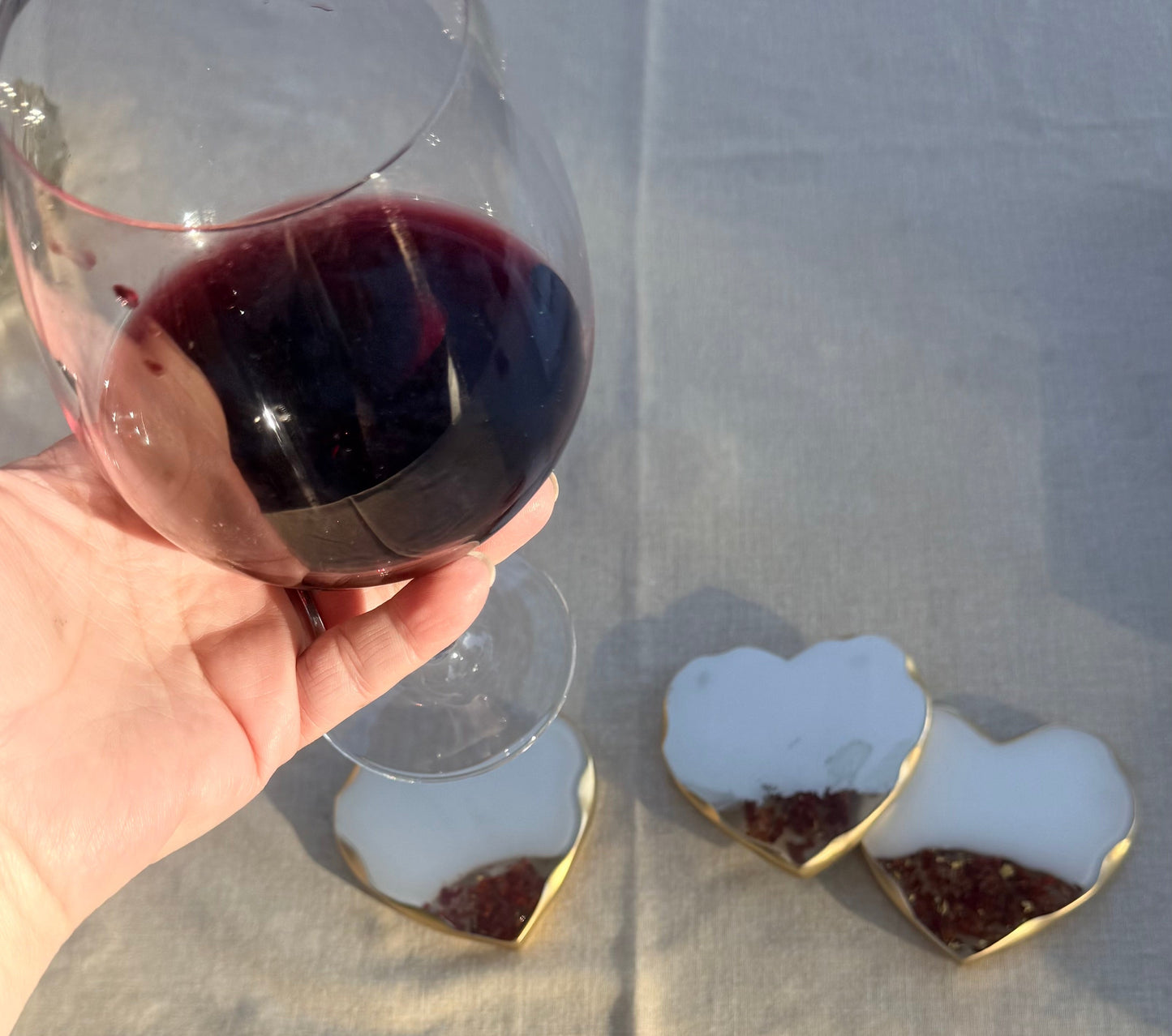 Heart Shape Resin Coasters
